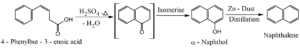 Synthesis of Naphthalene from 4-phentlbut-1-enoic acid