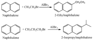Freedelcraft's reactions of naphthalene
