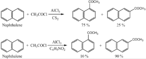 Freedelcraft's reaction of naphthalene