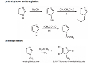 N-alkylation of Pyrazole, N-acylation of Pyrazole and Halogenation of Pyrazole